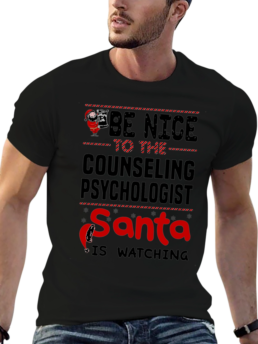 Counseling Psychologist Santa T-Shirt - Be Nice