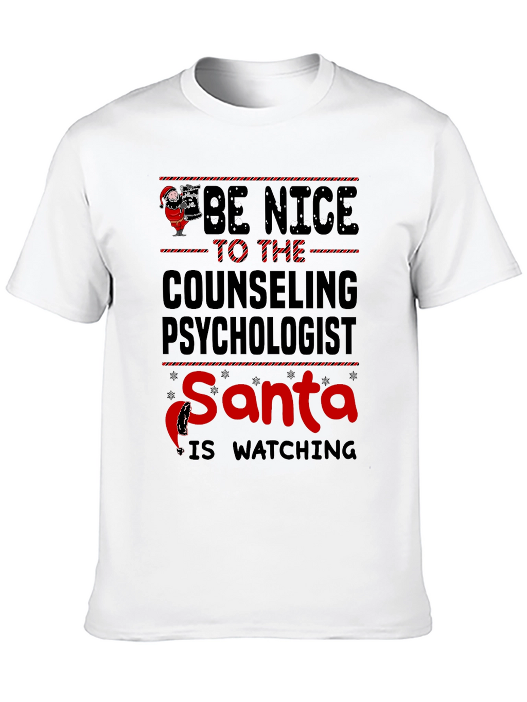 Counseling Psychologist Santa T-Shirt - Be Nice