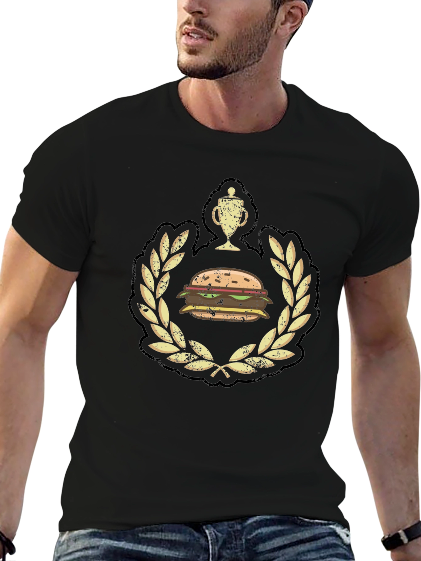 Burger Champion Black Graphic Tee