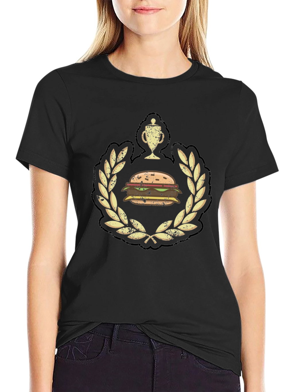 Burger Champion Black Graphic Tee