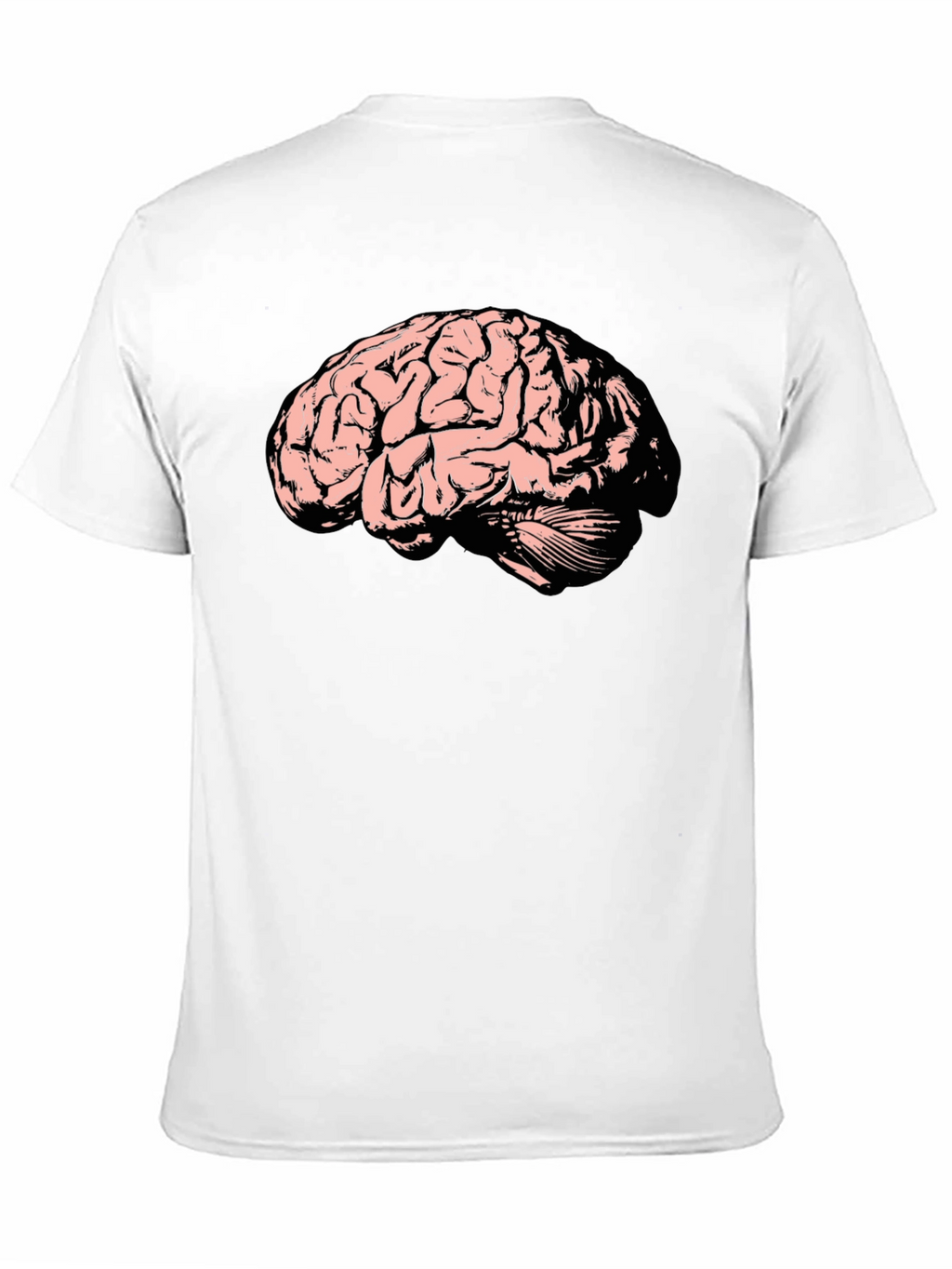 Brain Graphic Tee - Black Cotton T-Shirt