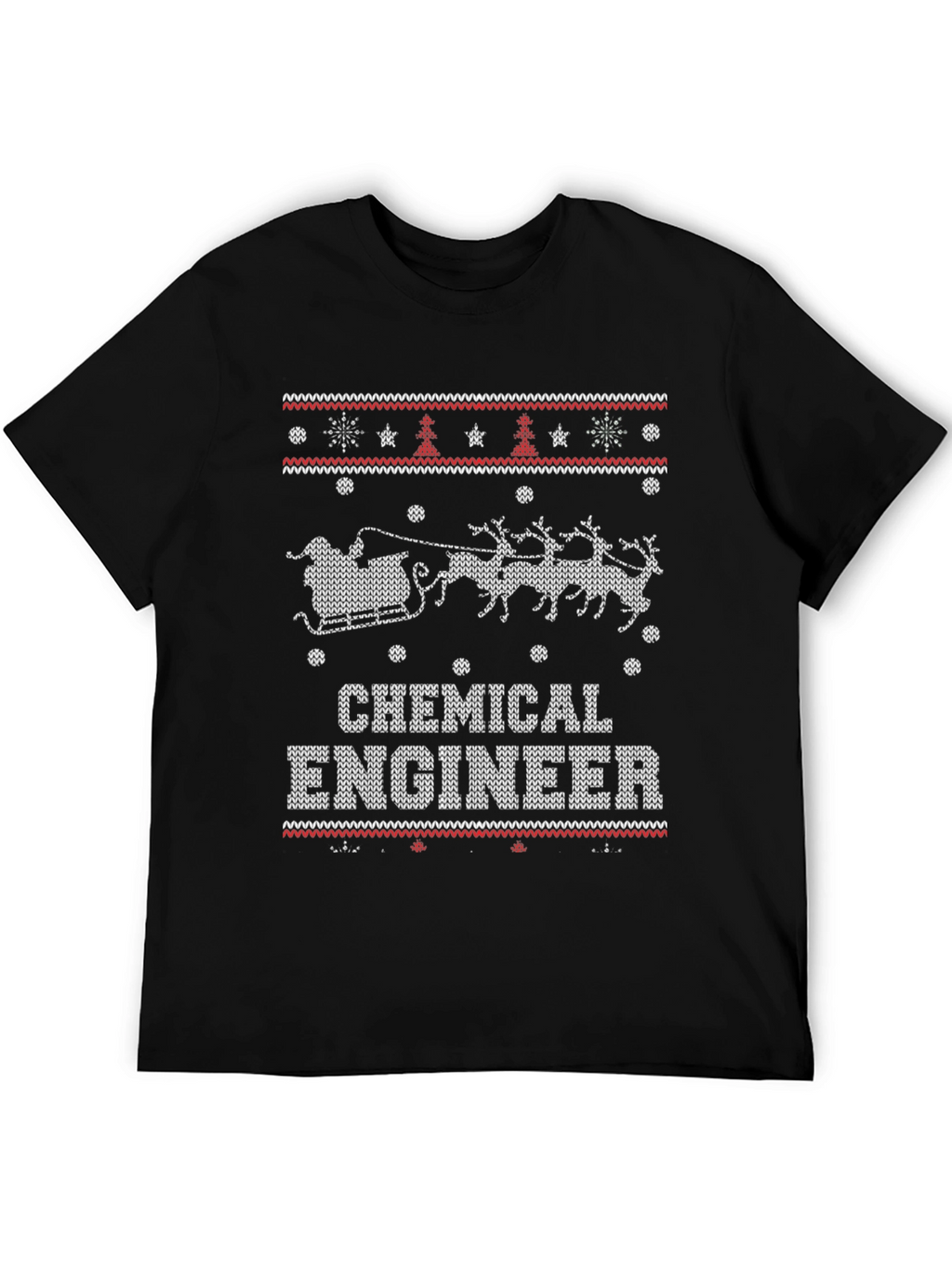 Chemical Engineer Christmas Ugly Sweater Style T-Shirt