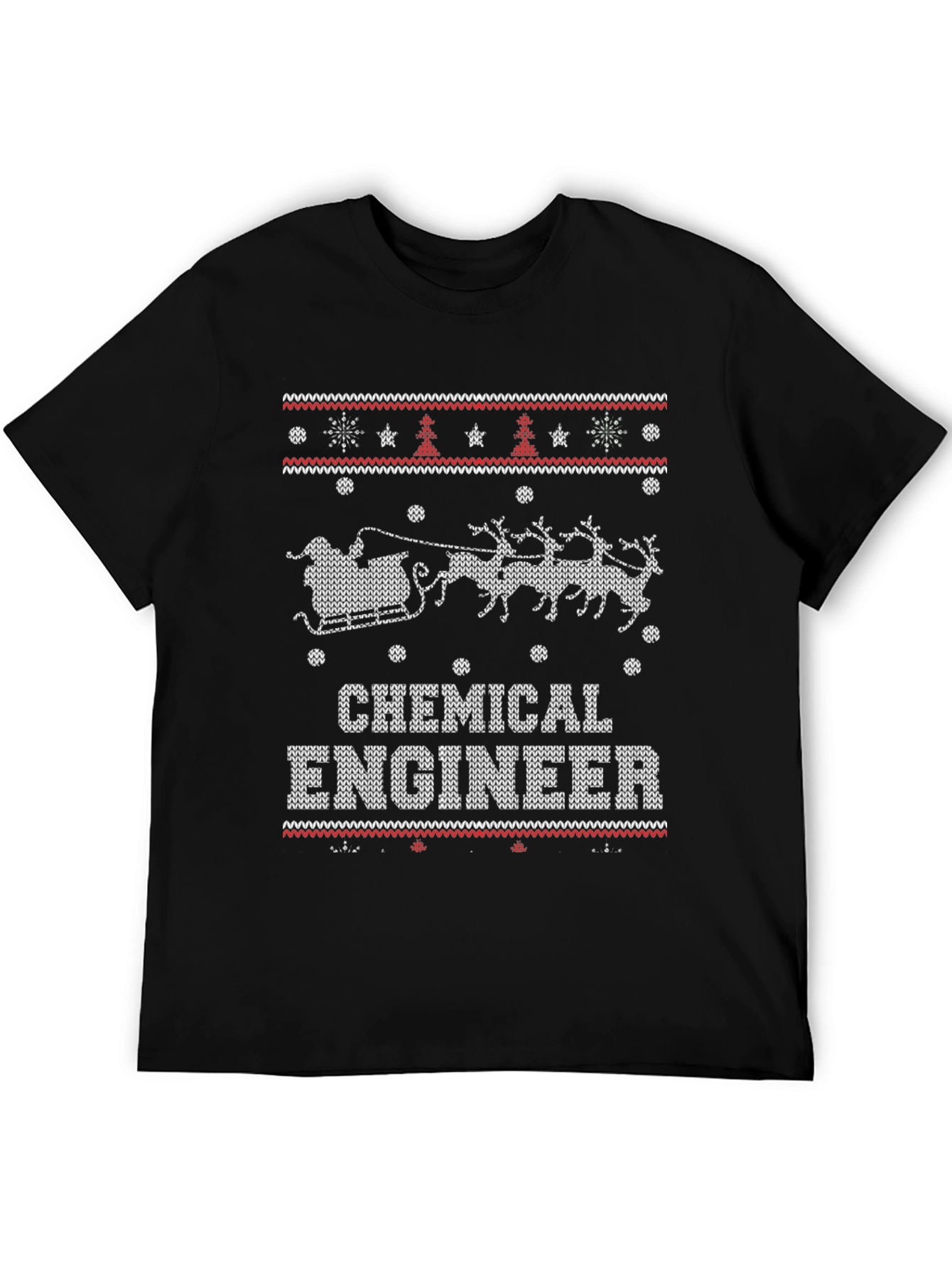 Chemical Engineer Christmas Ugly Sweater Style T-Shirt