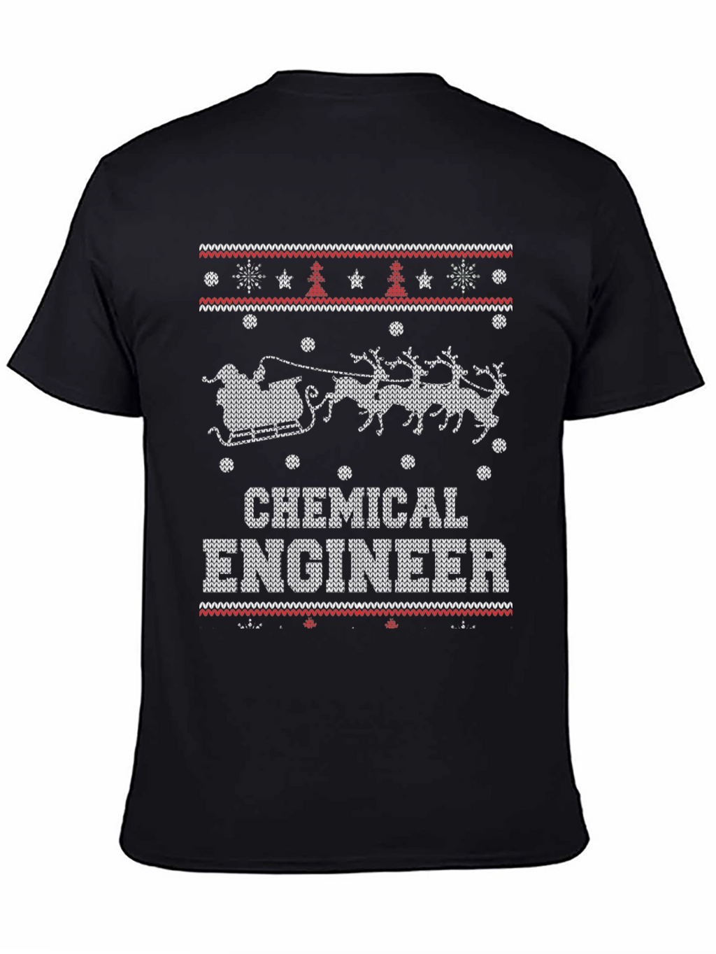 Chemical Engineer Christmas Ugly Sweater Style T-Shirt
