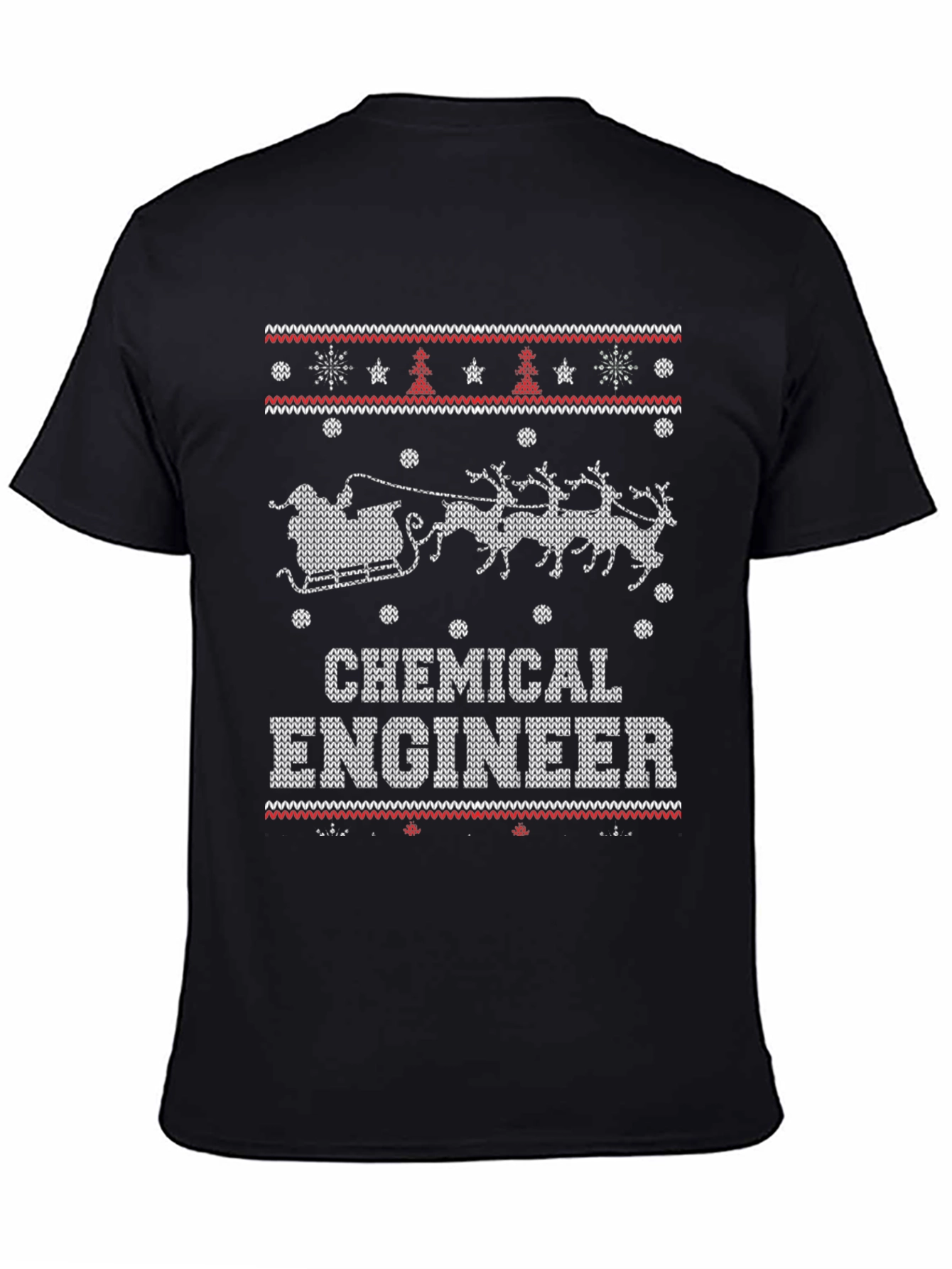 Chemical Engineer Christmas Ugly Sweater Style T-Shirt