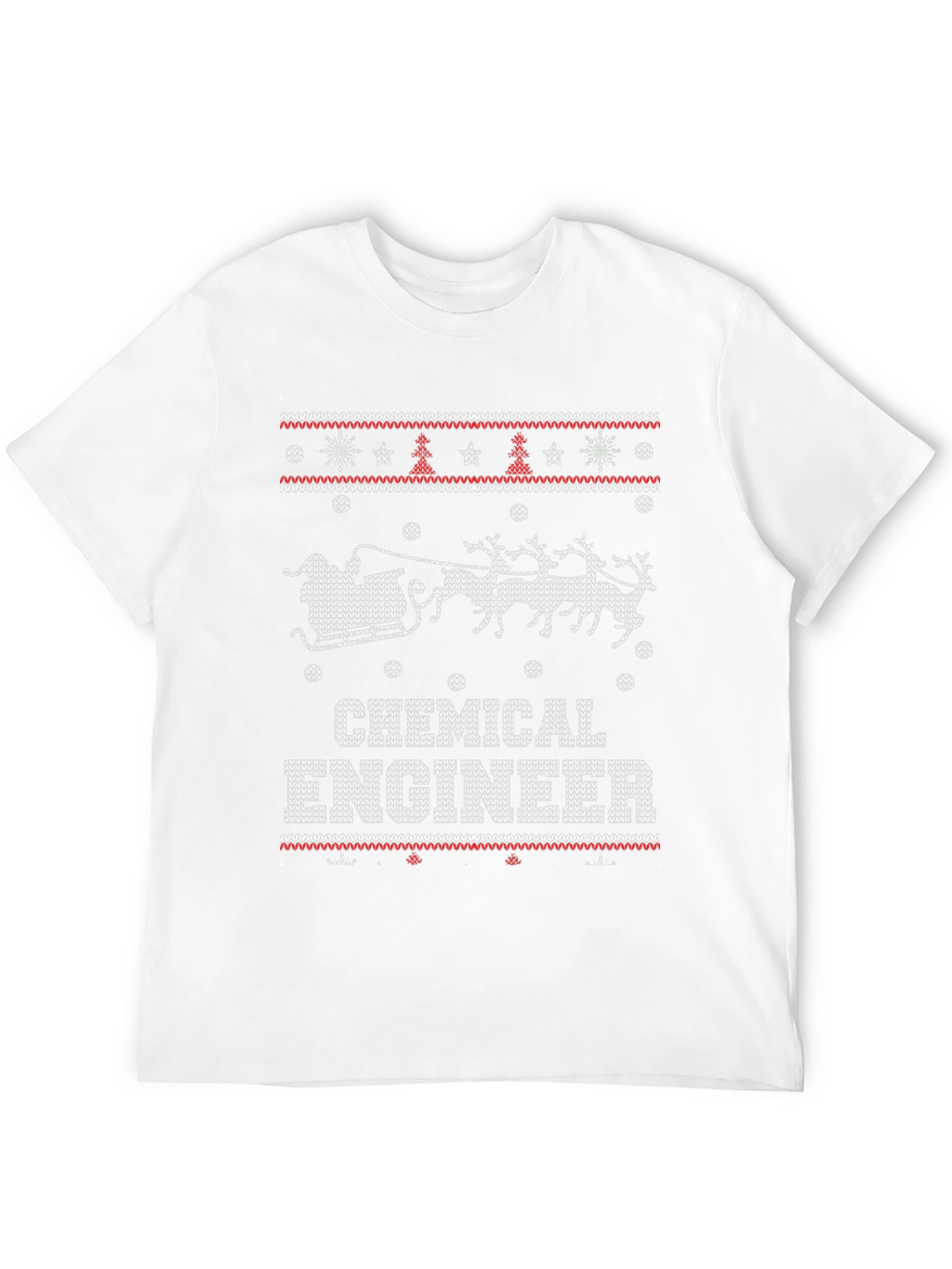 Chemical Engineer Christmas Ugly Sweater Style T-Shirt