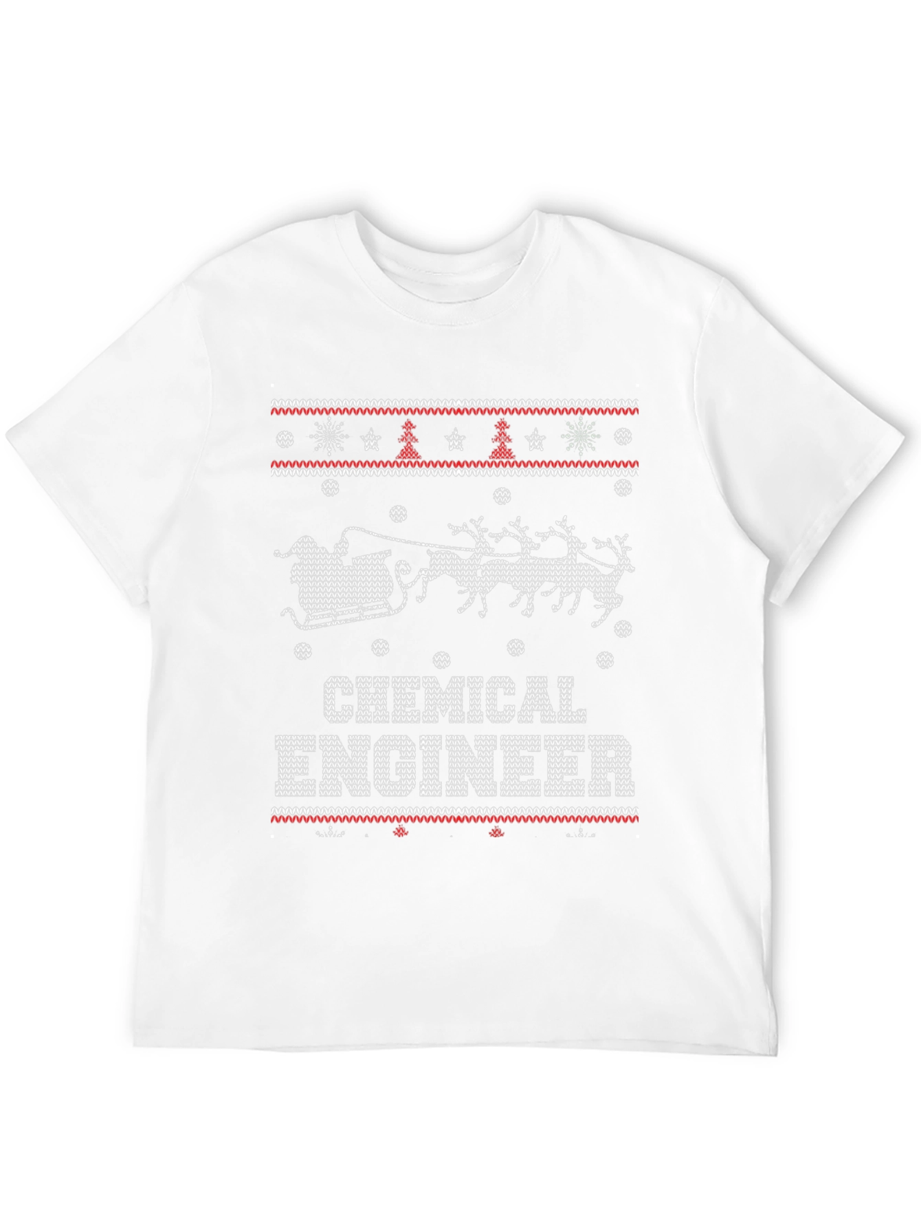 Chemical Engineer Christmas Ugly Sweater Style T-Shirt