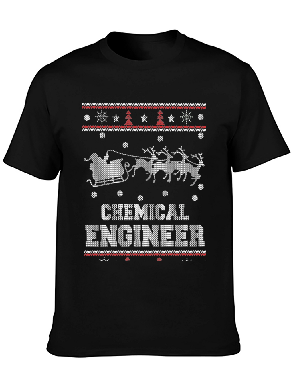 Chemical Engineer Christmas Ugly Sweater Style T-Shirt
