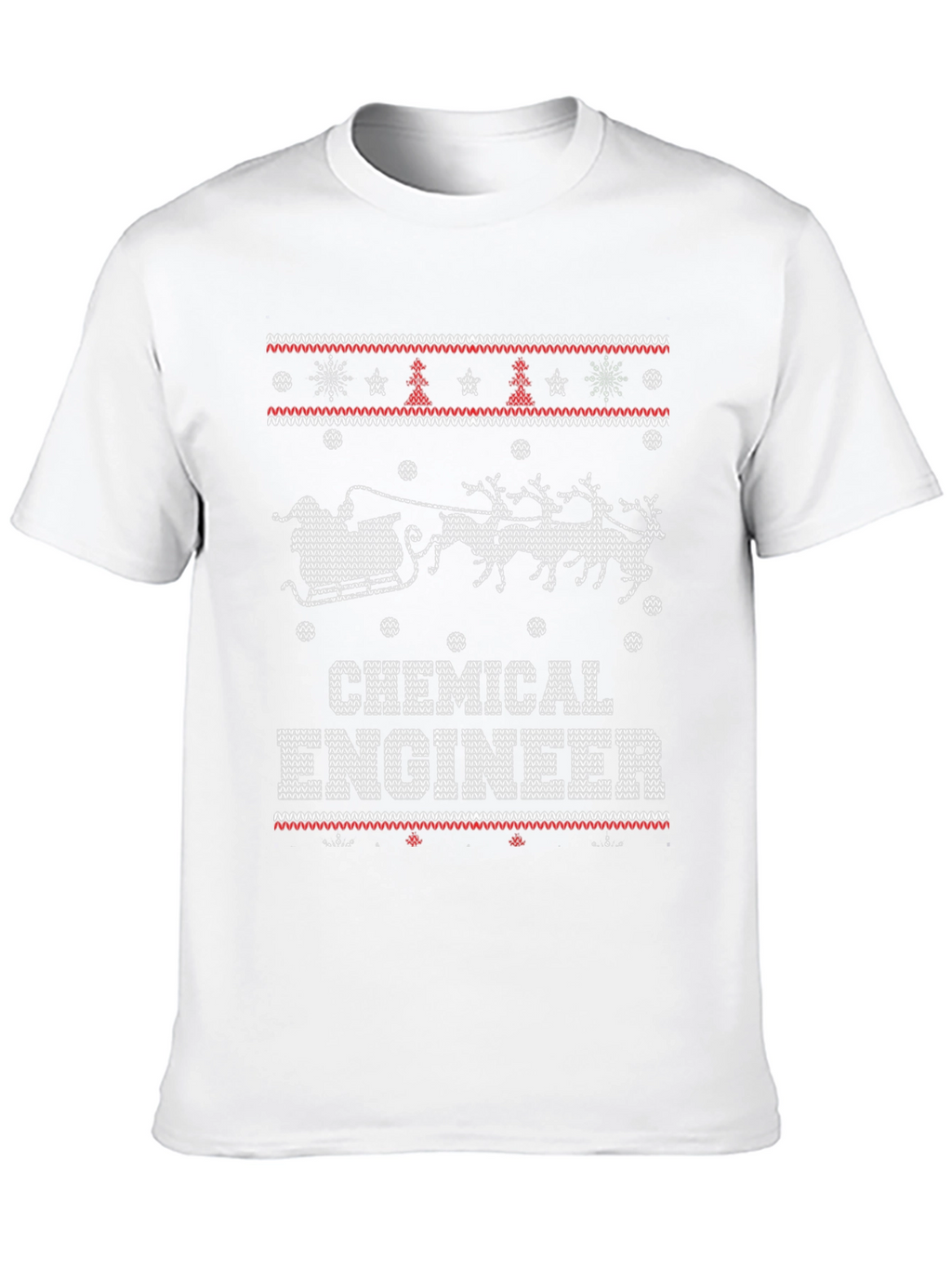 Chemical Engineer Christmas Ugly Sweater Style T-Shirt