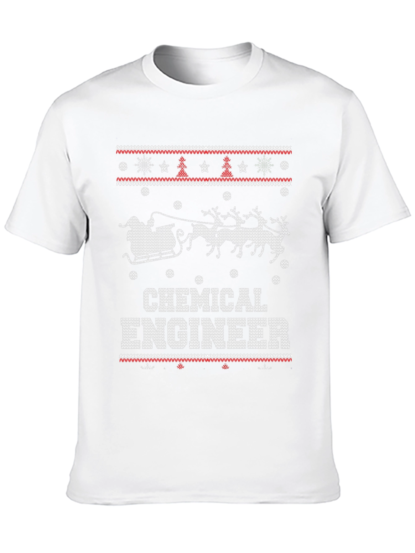 Chemical Engineer Christmas Ugly Sweater Style T-Shirt