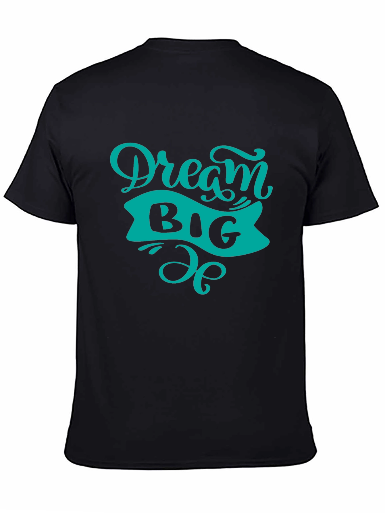 Dream Big Graphic Tee - Black Cotton T-Shirt