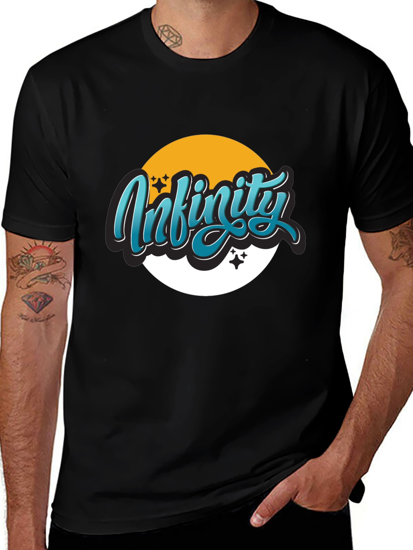 Infinity Graphic Black T-Shirt - Casual Wear
