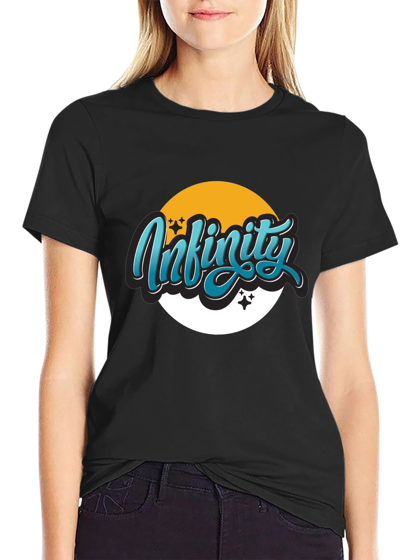 Infinity Graphic Black T-Shirt - Casual Wear