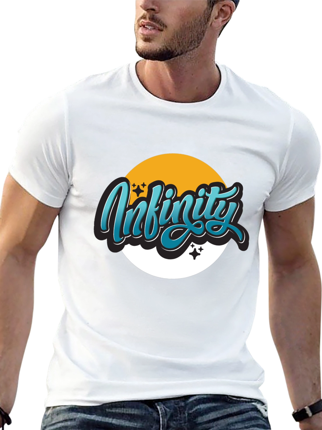 Infinity Graphic Black T-Shirt - Casual Wear