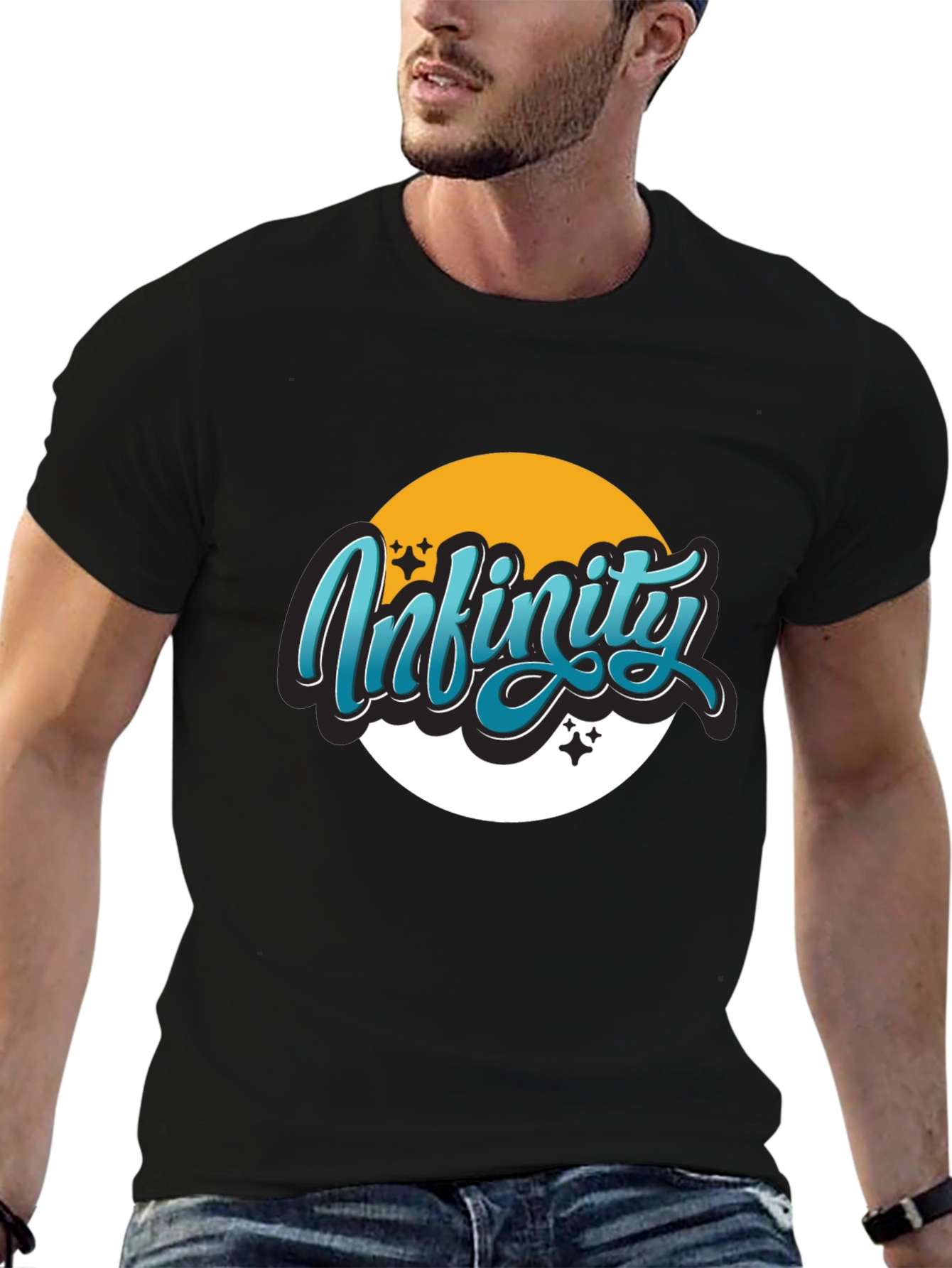 Infinity Graphic Black T-Shirt - Casual Wear