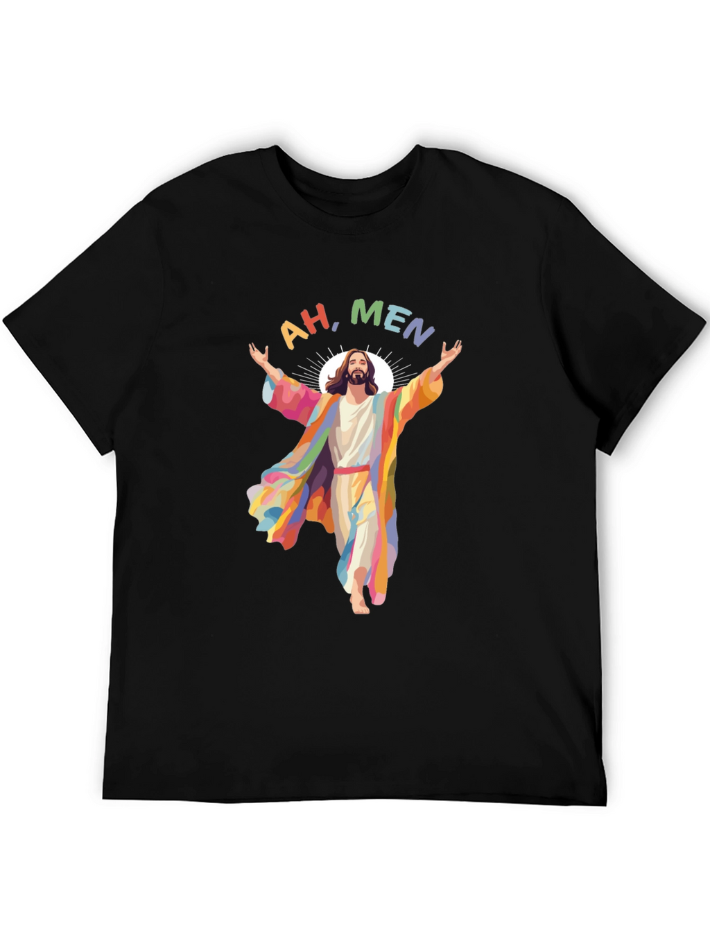 Ah Men Rainbow Jesus Graphic Tee