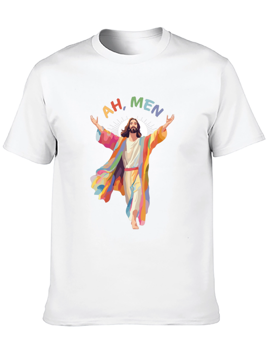 Ah Men Rainbow Jesus Graphic Tee