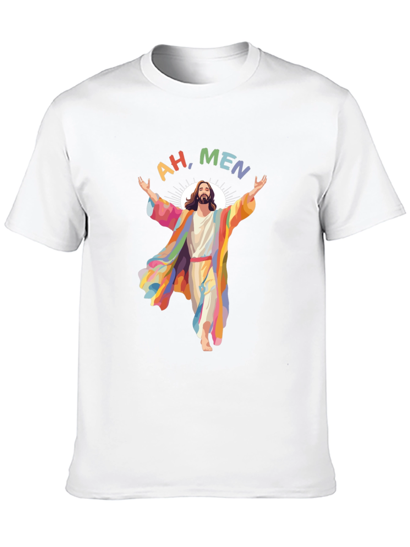 Ah Men Rainbow Jesus Graphic Tee