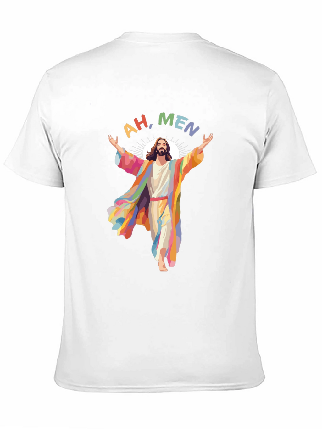 Ah Men Rainbow Jesus Graphic Tee