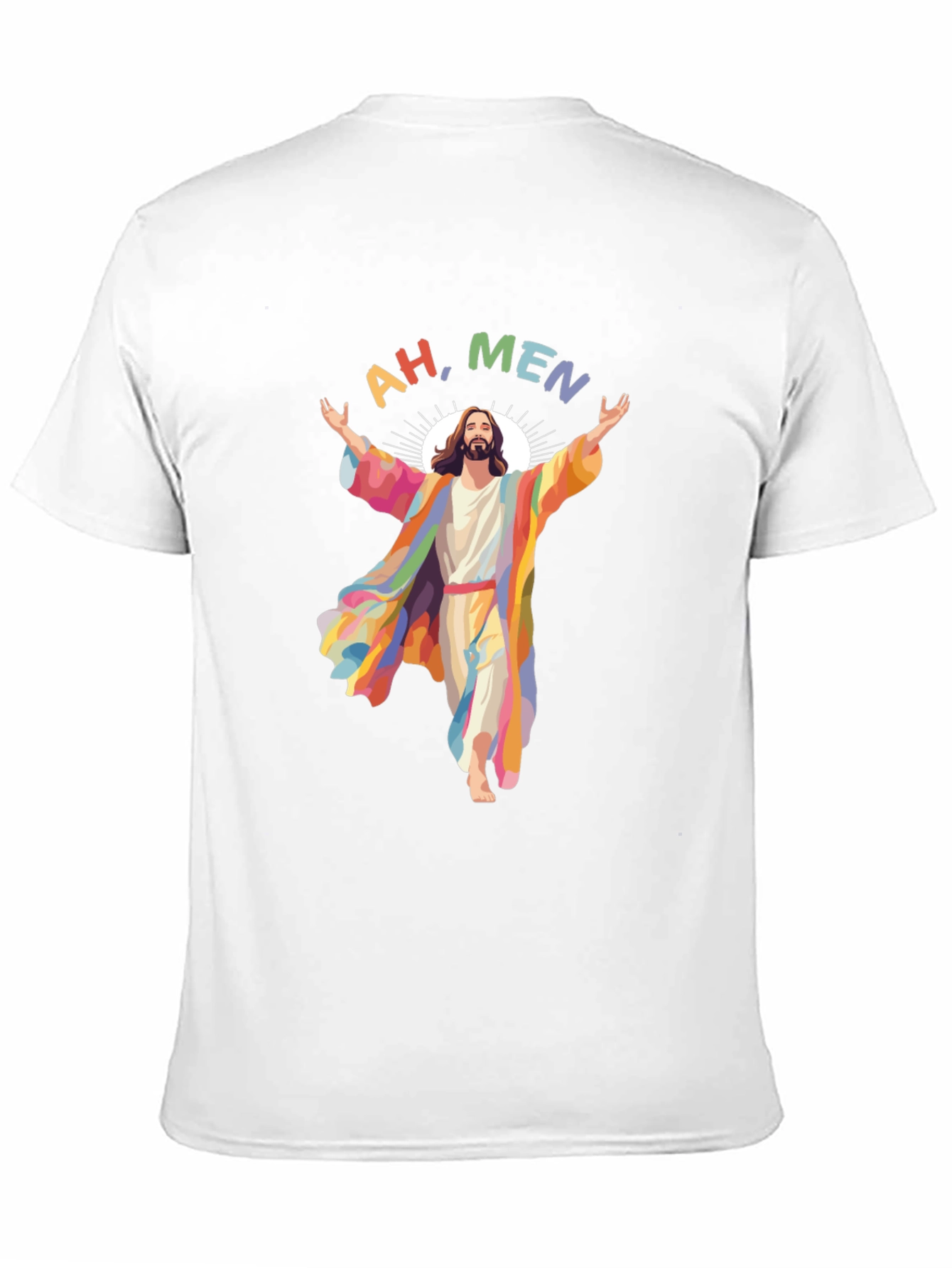 Ah Men Rainbow Jesus Graphic Tee