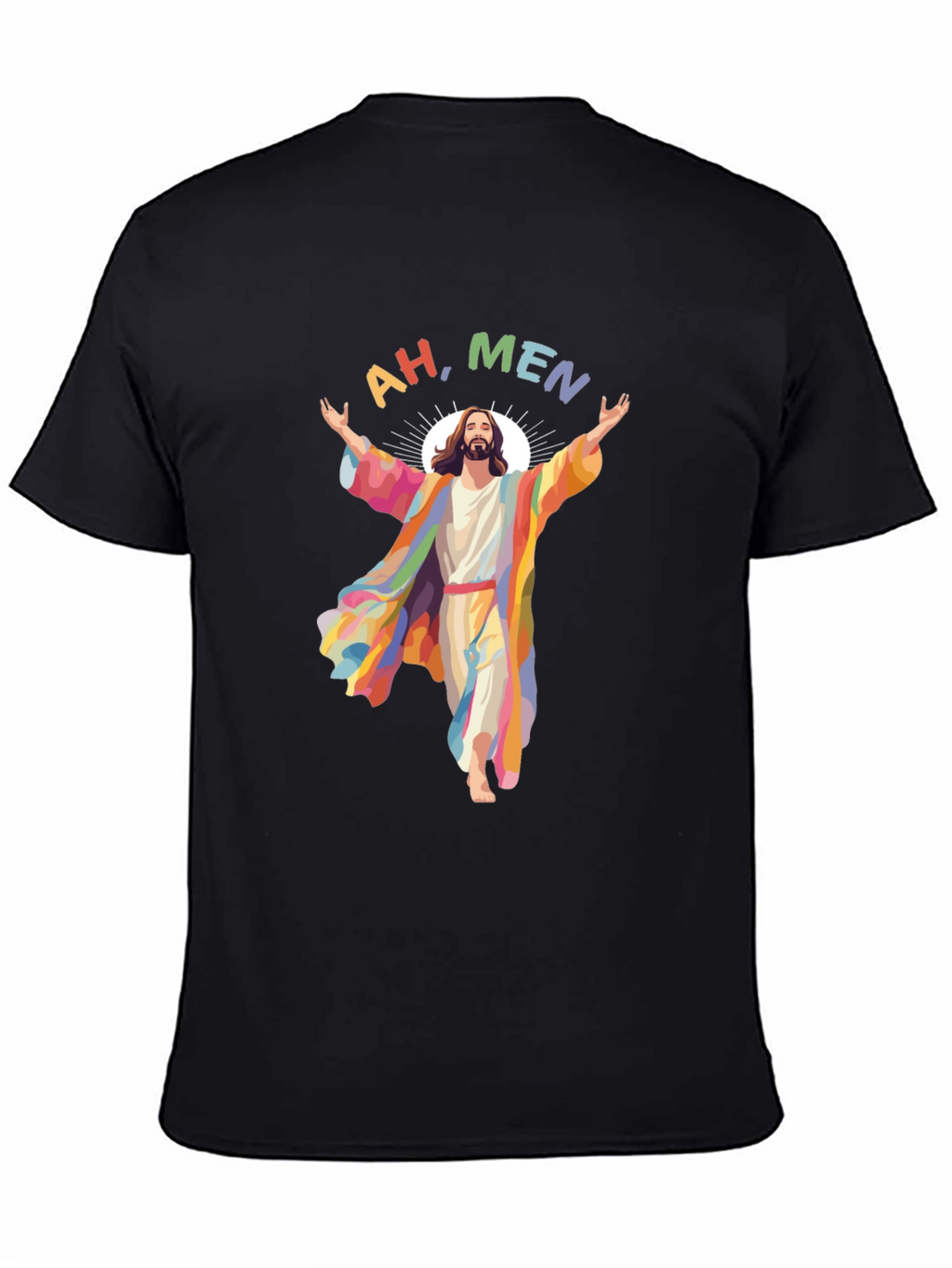 Ah Men Rainbow Jesus Graphic Tee