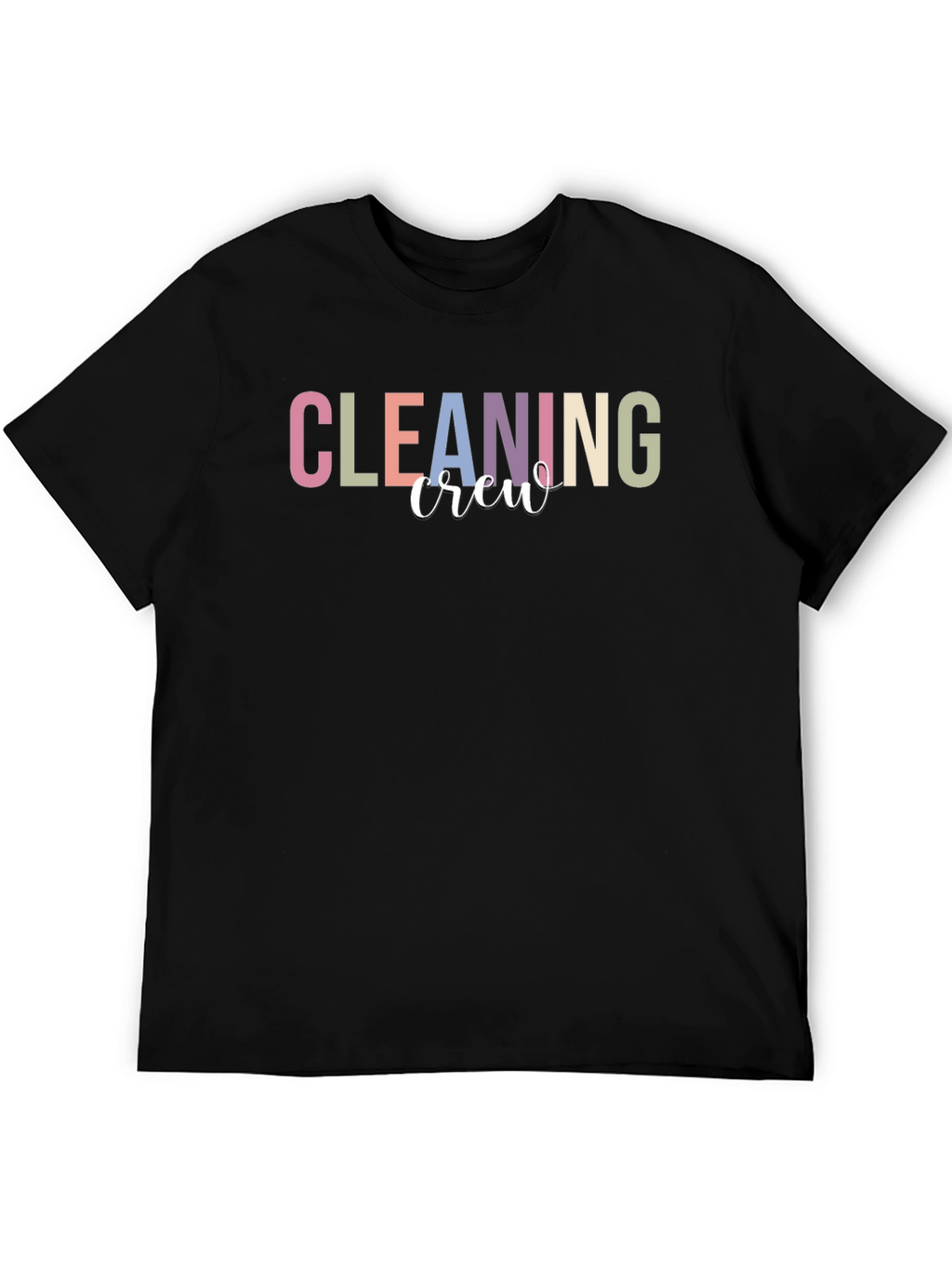 Cleaning Crew T-Shirt - Black Crewneck