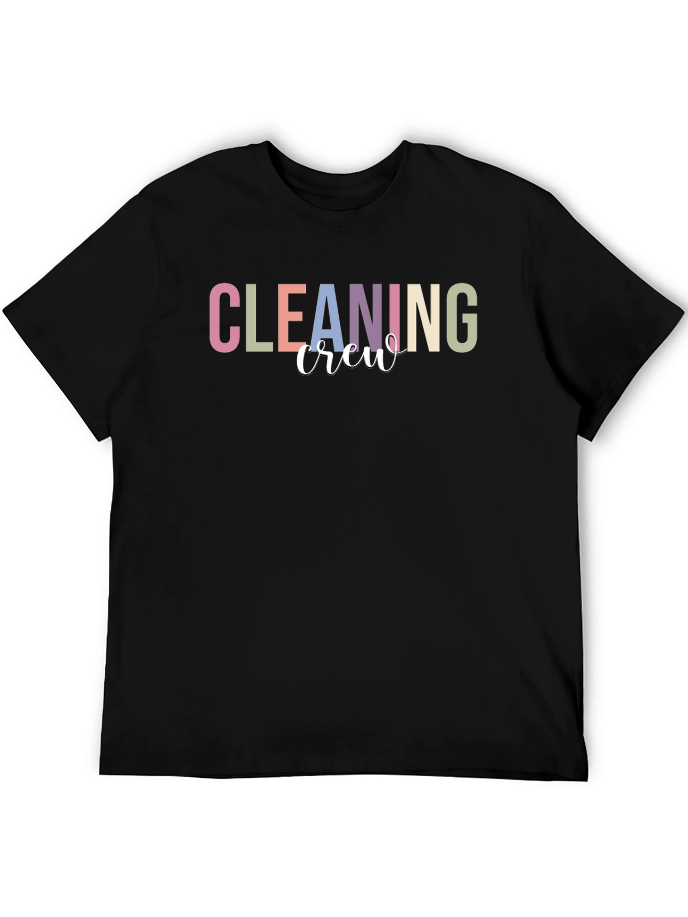Cleaning Crew T-Shirt - Black Crewneck