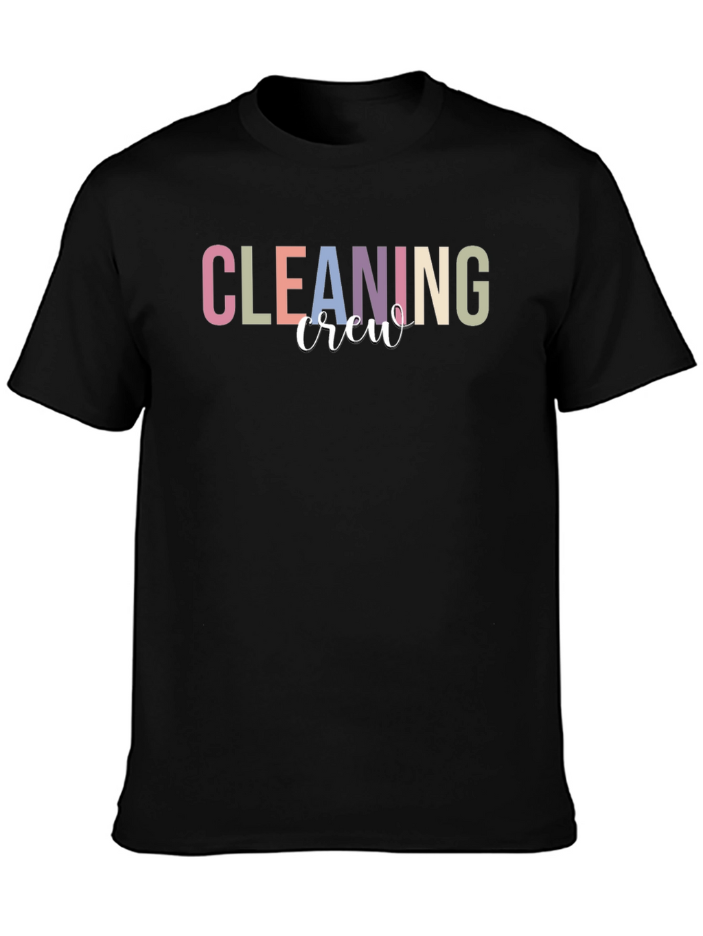 Cleaning Crew T-Shirt - Black Crewneck