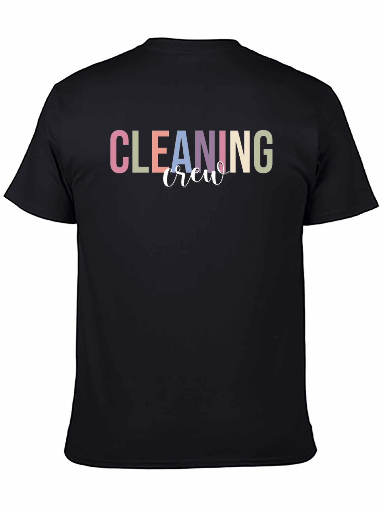 Cleaning Crew T-Shirt - Black Crewneck