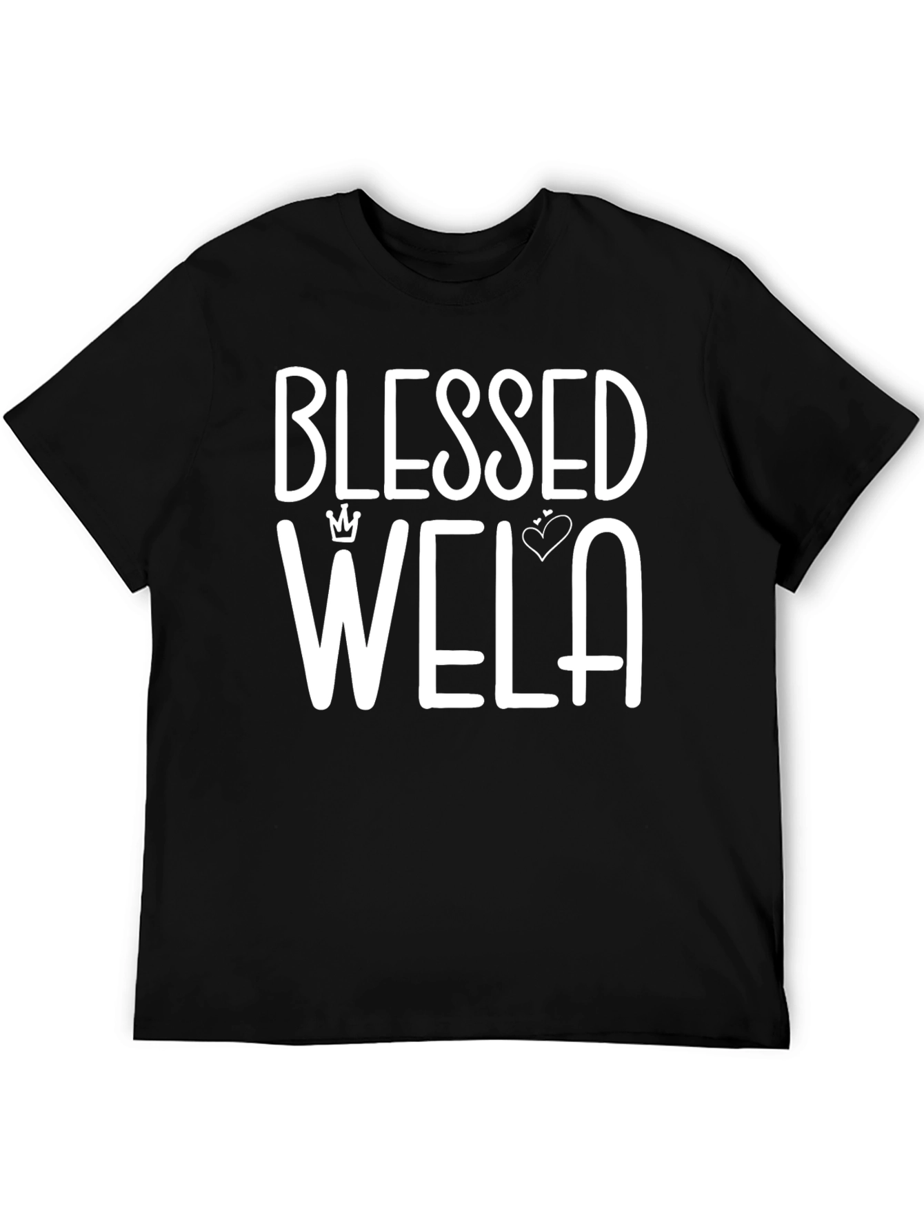 Blessed Wela Black T-Shirt - Trendy Graphic Tee
