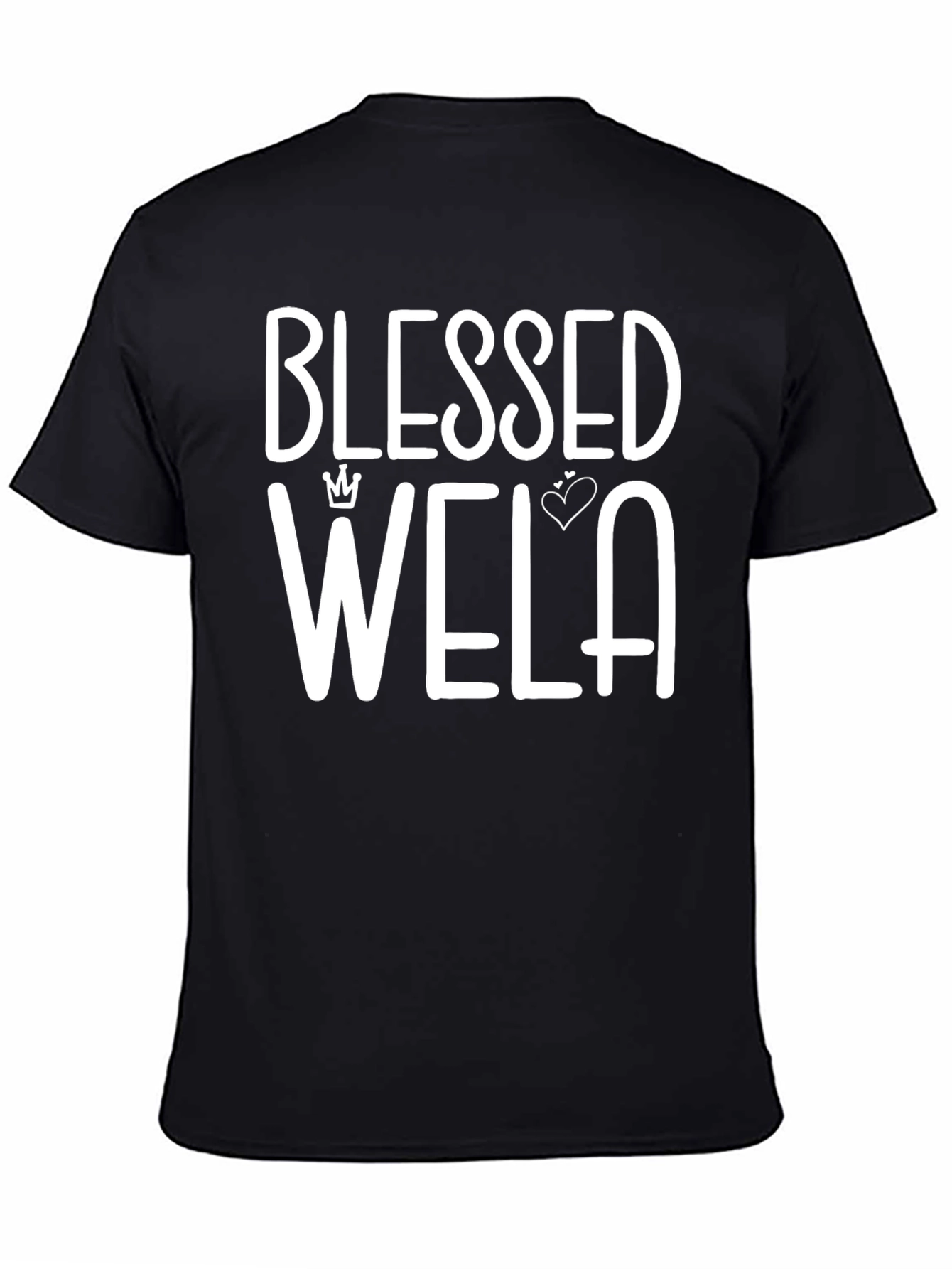 Blessed Wela Black T-Shirt - Trendy Graphic Tee