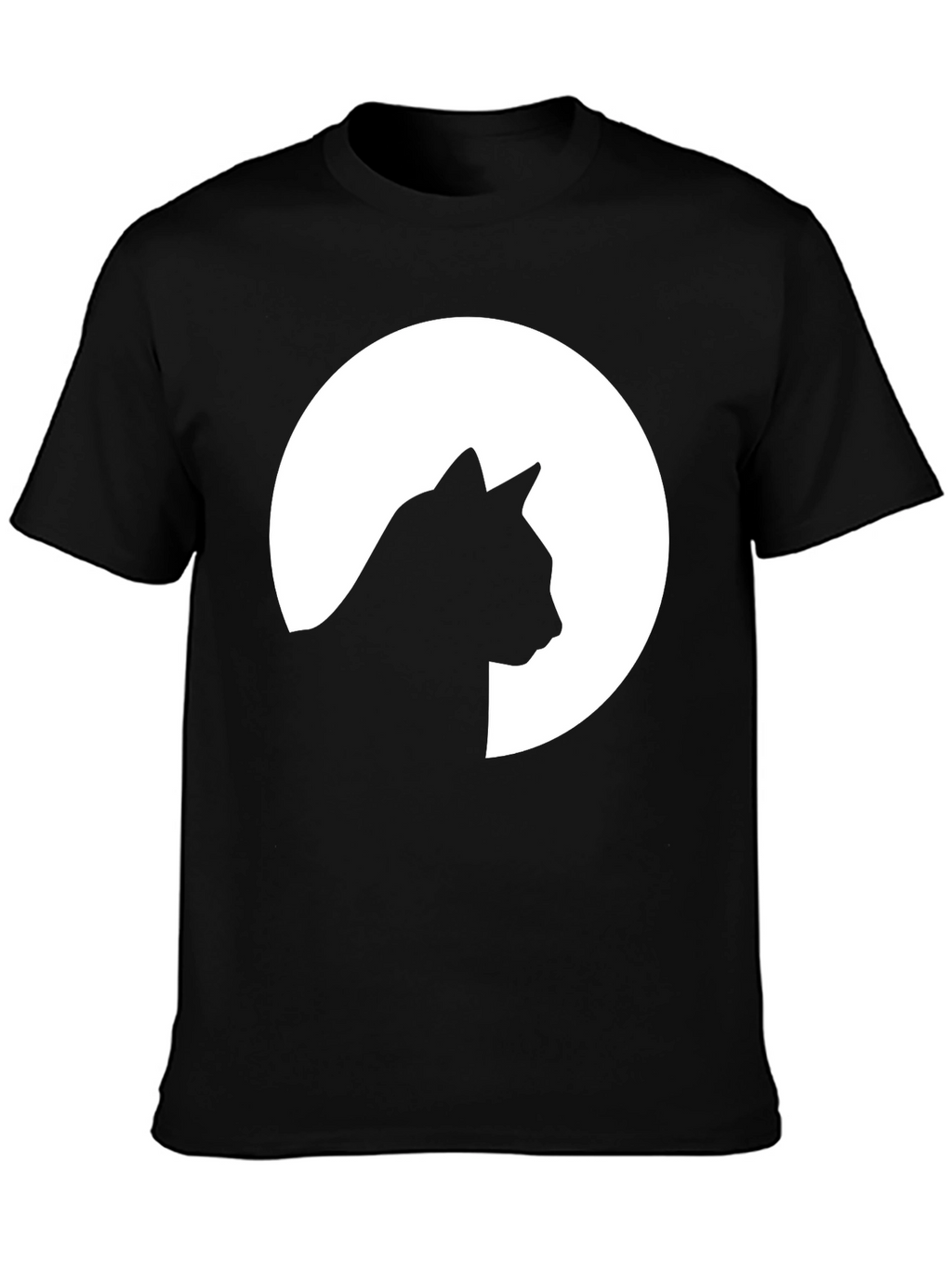 Cat Silhouette Moon Graphic T-Shirt - Unisex