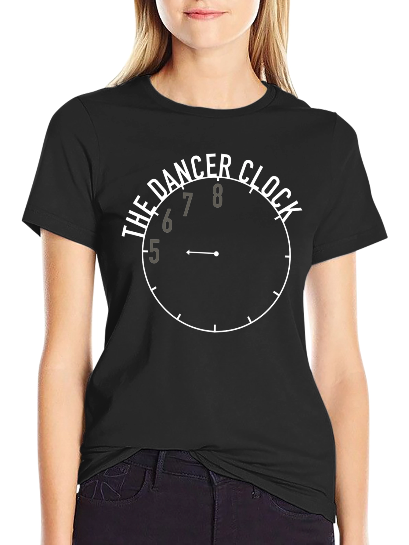 The Dancer Clock Graphic Tee - Black