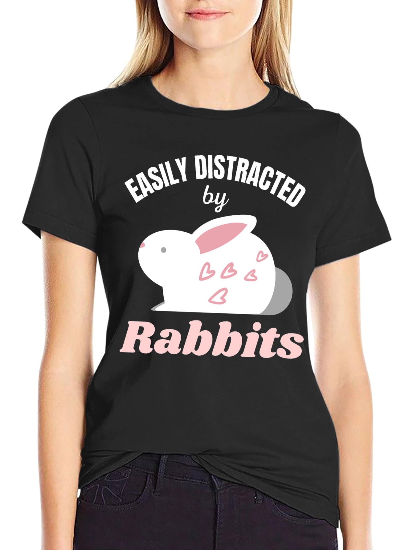 Easily Distracted by Rabbits Graphic T-Shirt