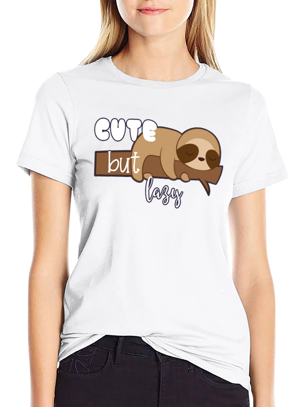 Cute But Lazy Sloth Graphic Tee