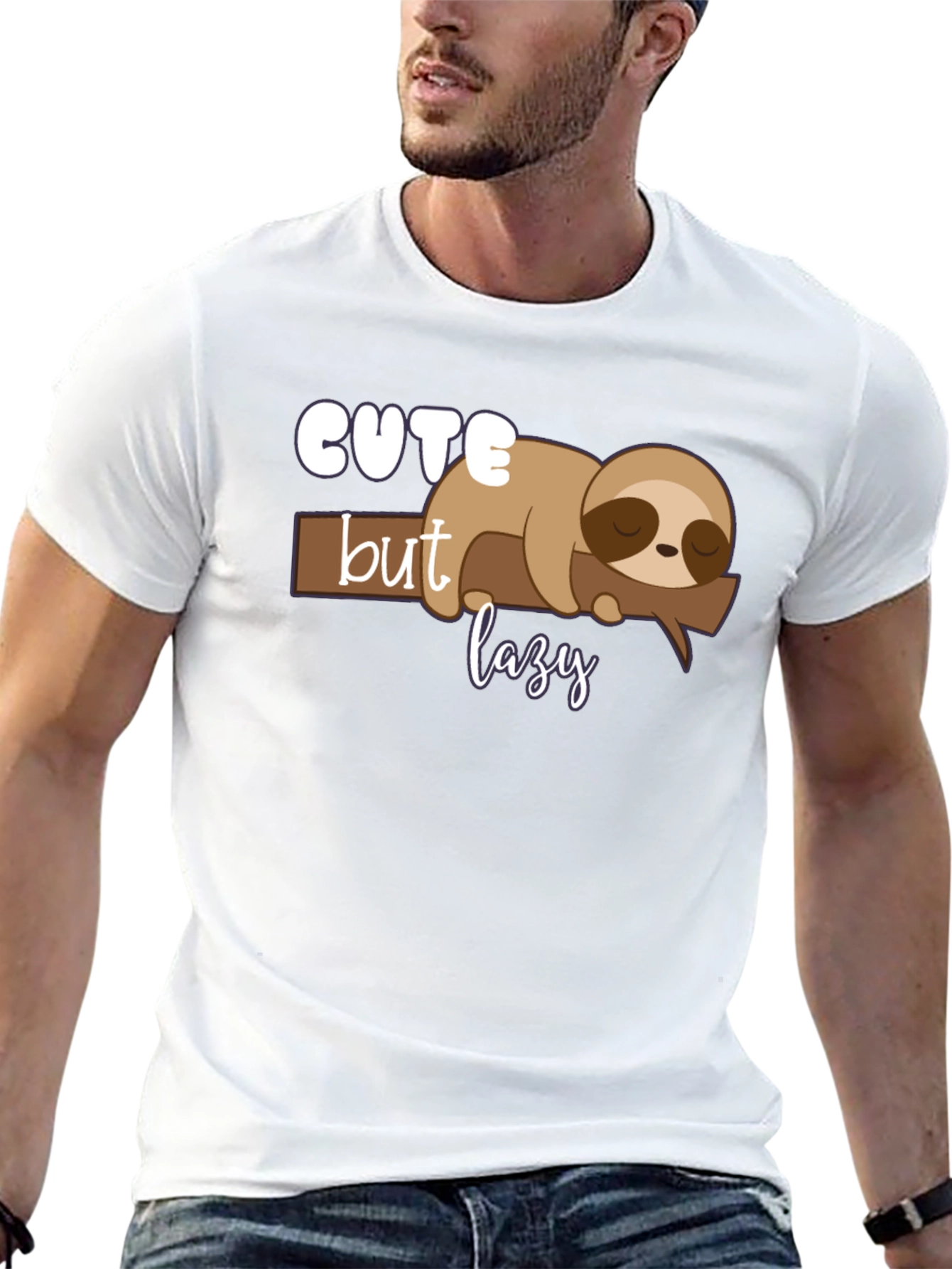 Cute But Lazy Sloth Graphic Tee