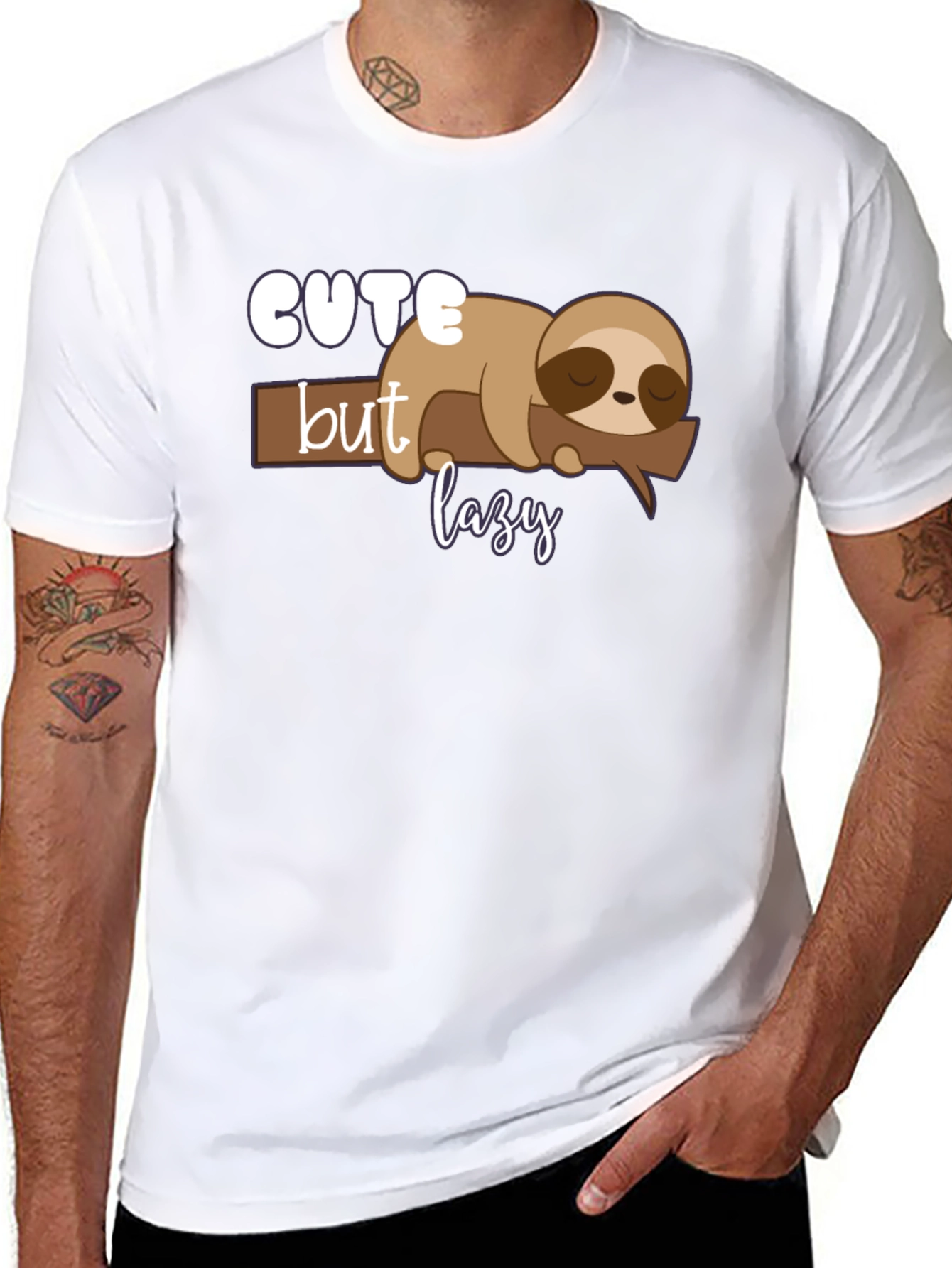 Cute But Lazy Sloth Graphic Tee