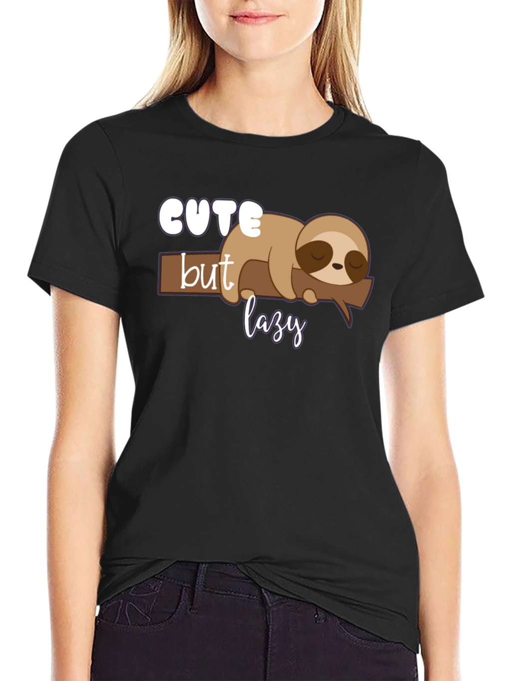 Cute But Lazy Sloth Graphic Tee