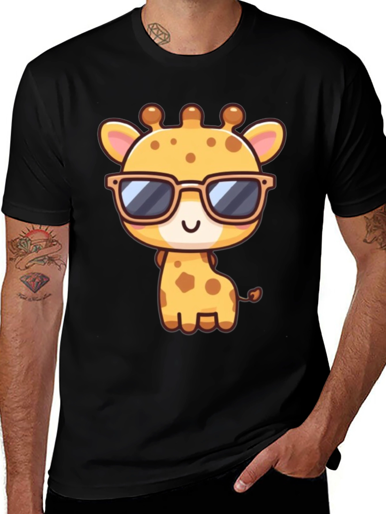 Cool Giraffe Graphic T-Shirt