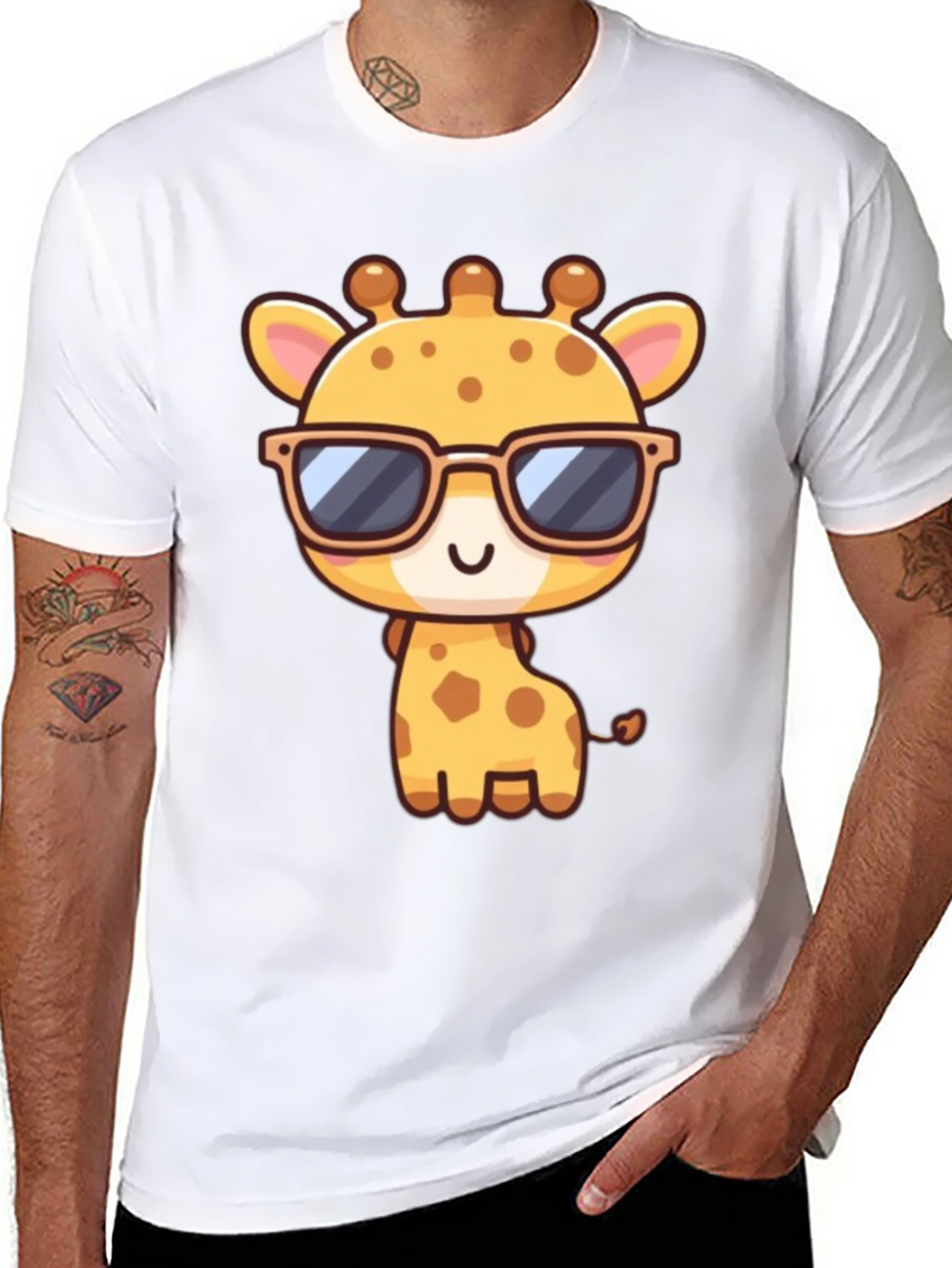 Cool Giraffe Graphic T-Shirt