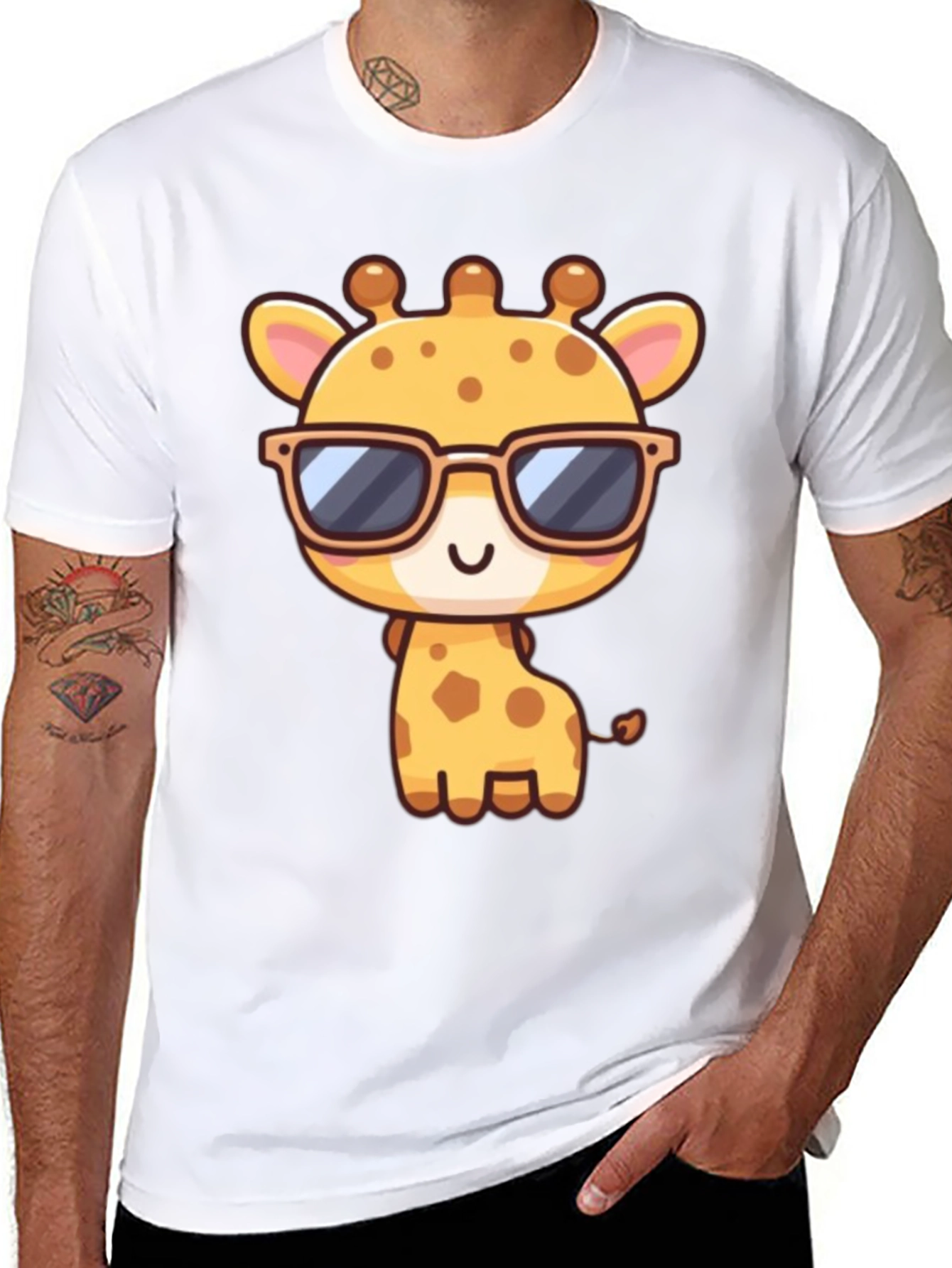 Cool Giraffe Graphic T-Shirt