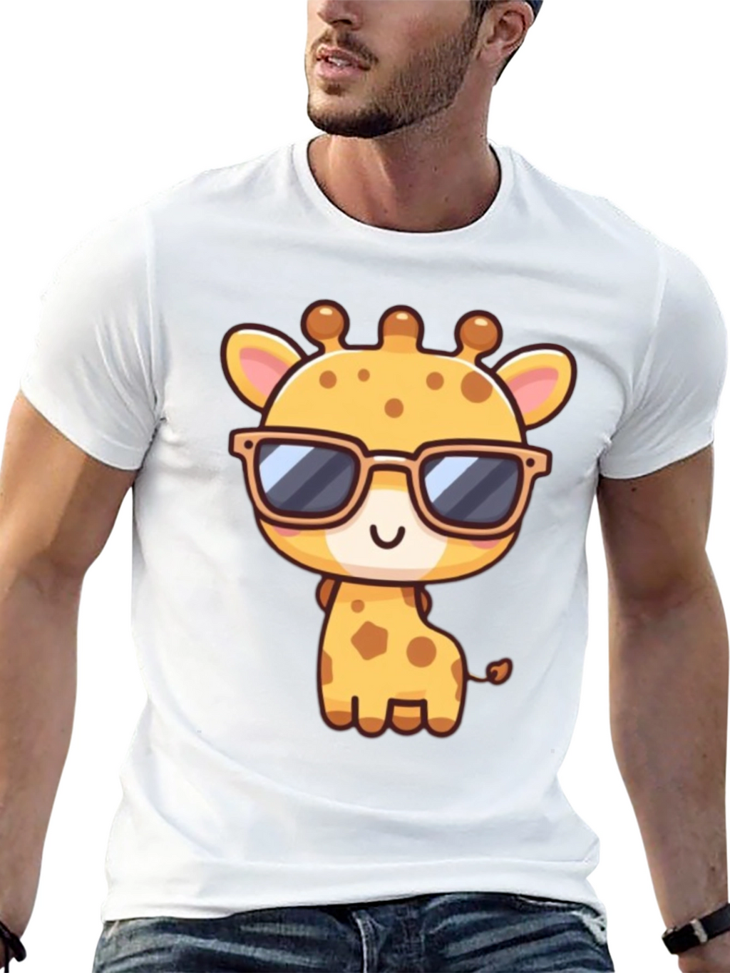 Cool Giraffe Graphic T-Shirt
