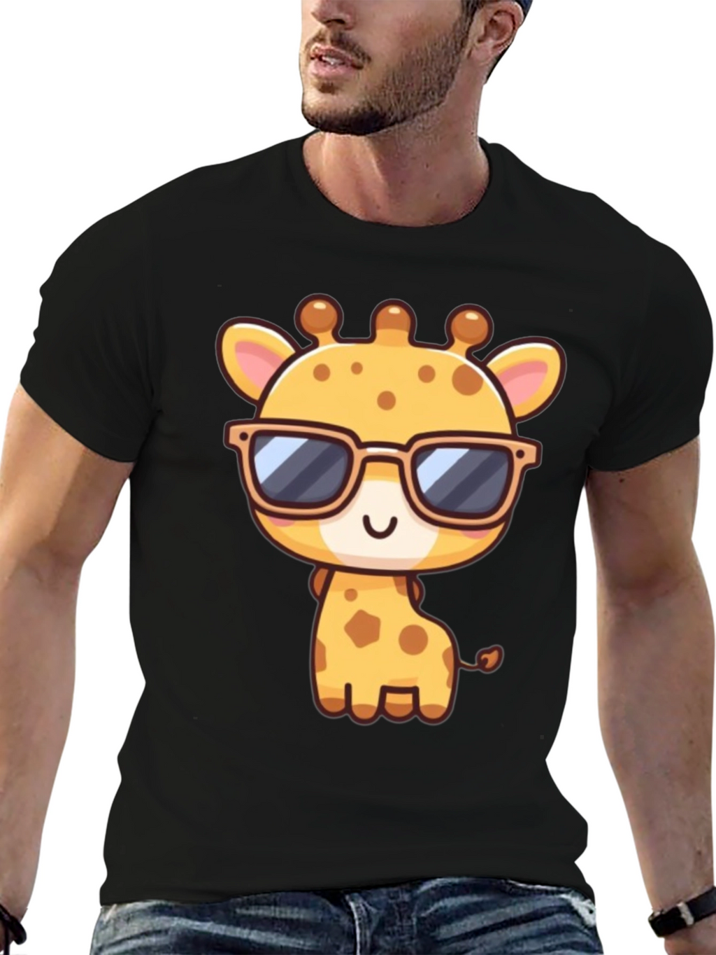 Cool Giraffe Graphic T-Shirt