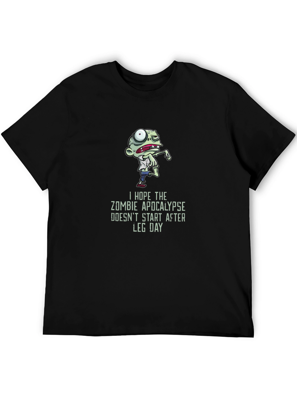 Zombie Apocalypse Leg Day Graphic T-Shirt