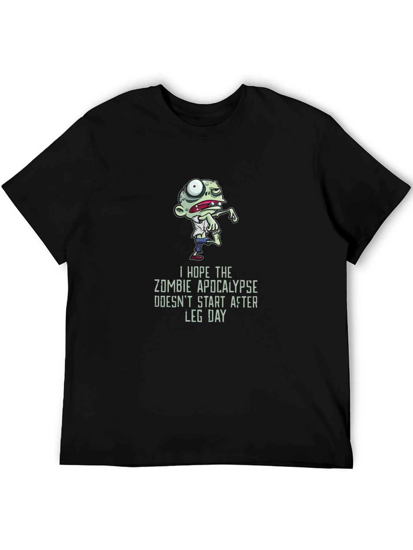 Zombie Apocalypse Leg Day Graphic T-Shirt