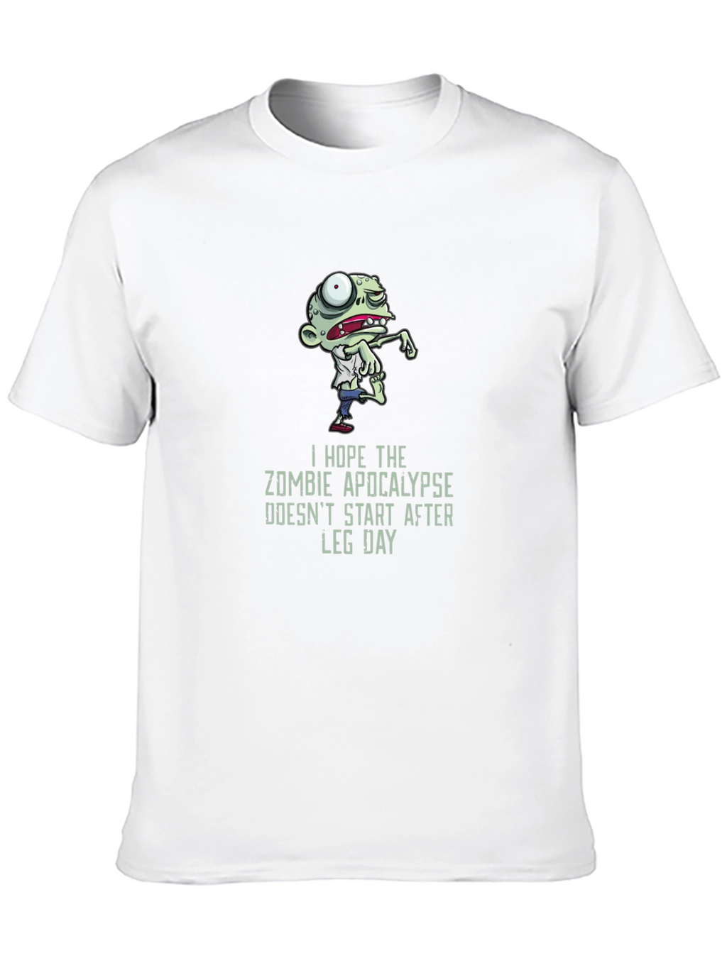 Zombie Apocalypse Leg Day Graphic T-Shirt