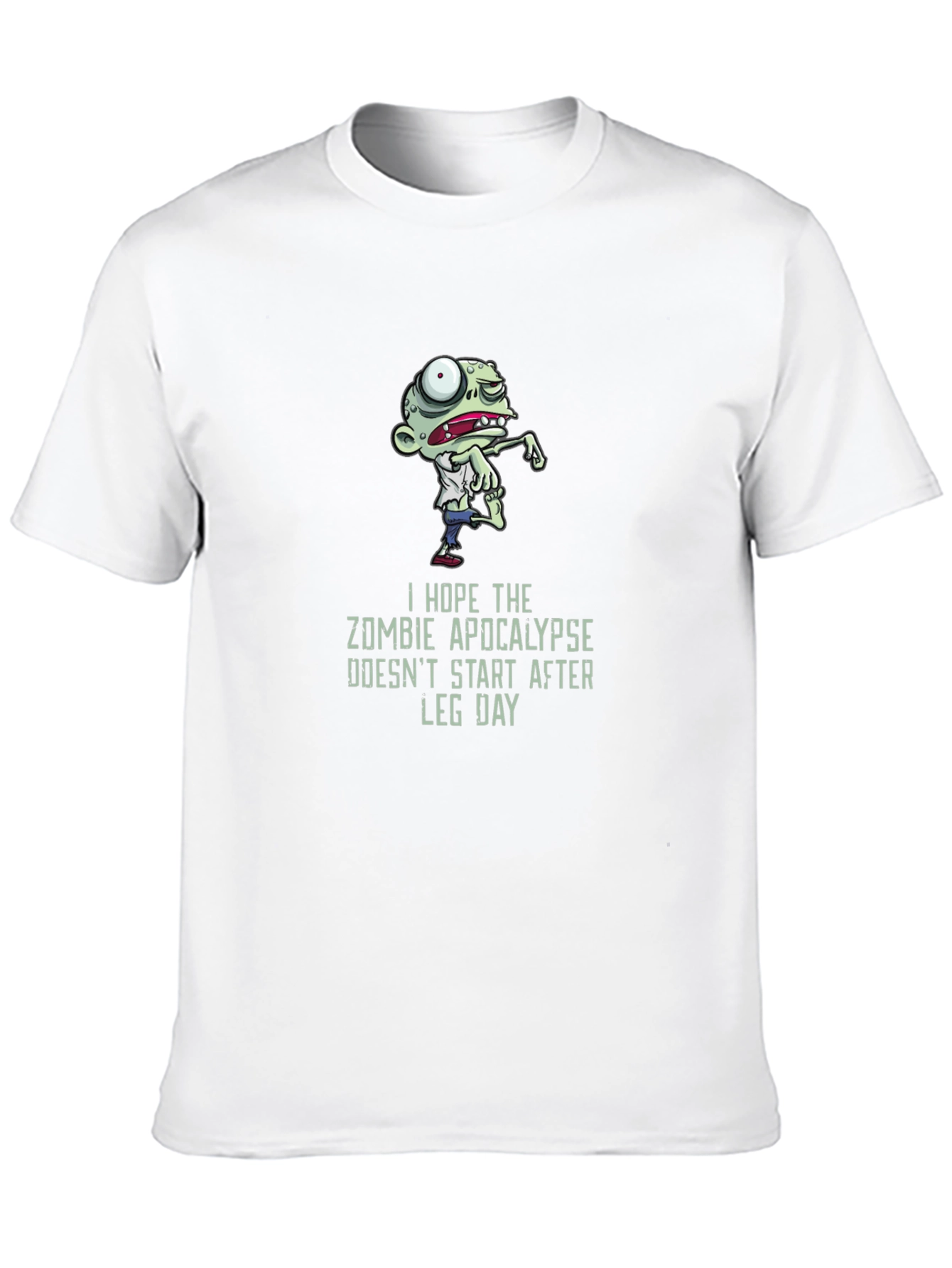 Zombie Apocalypse Leg Day Graphic T-Shirt
