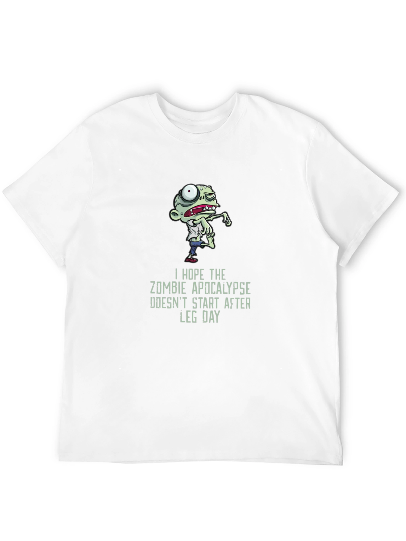 Zombie Apocalypse Leg Day Graphic T-Shirt