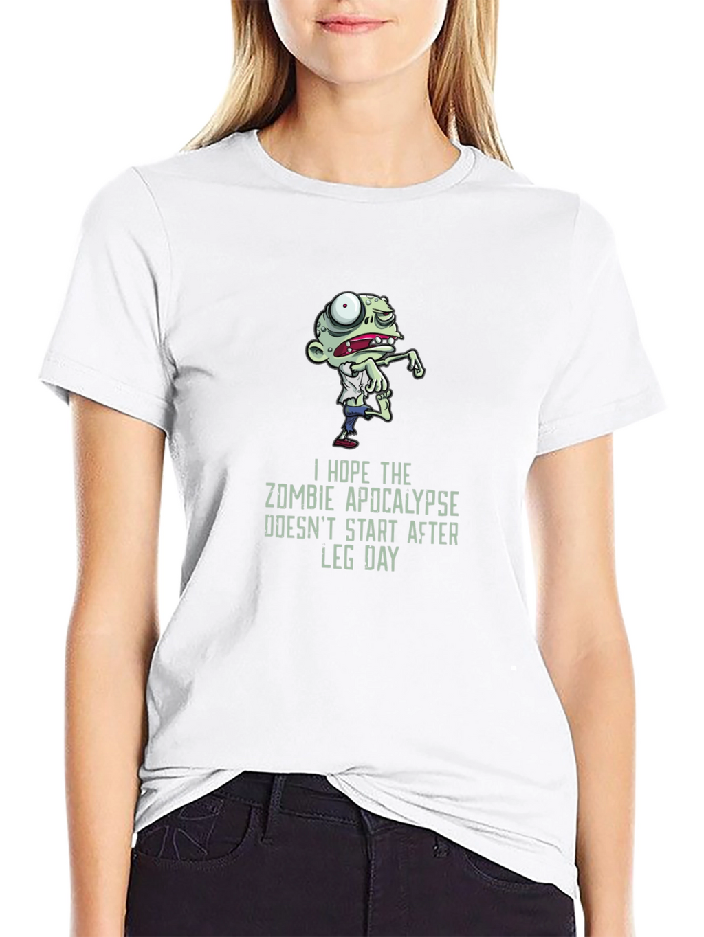 Zombie Apocalypse Leg Day Graphic T-Shirt