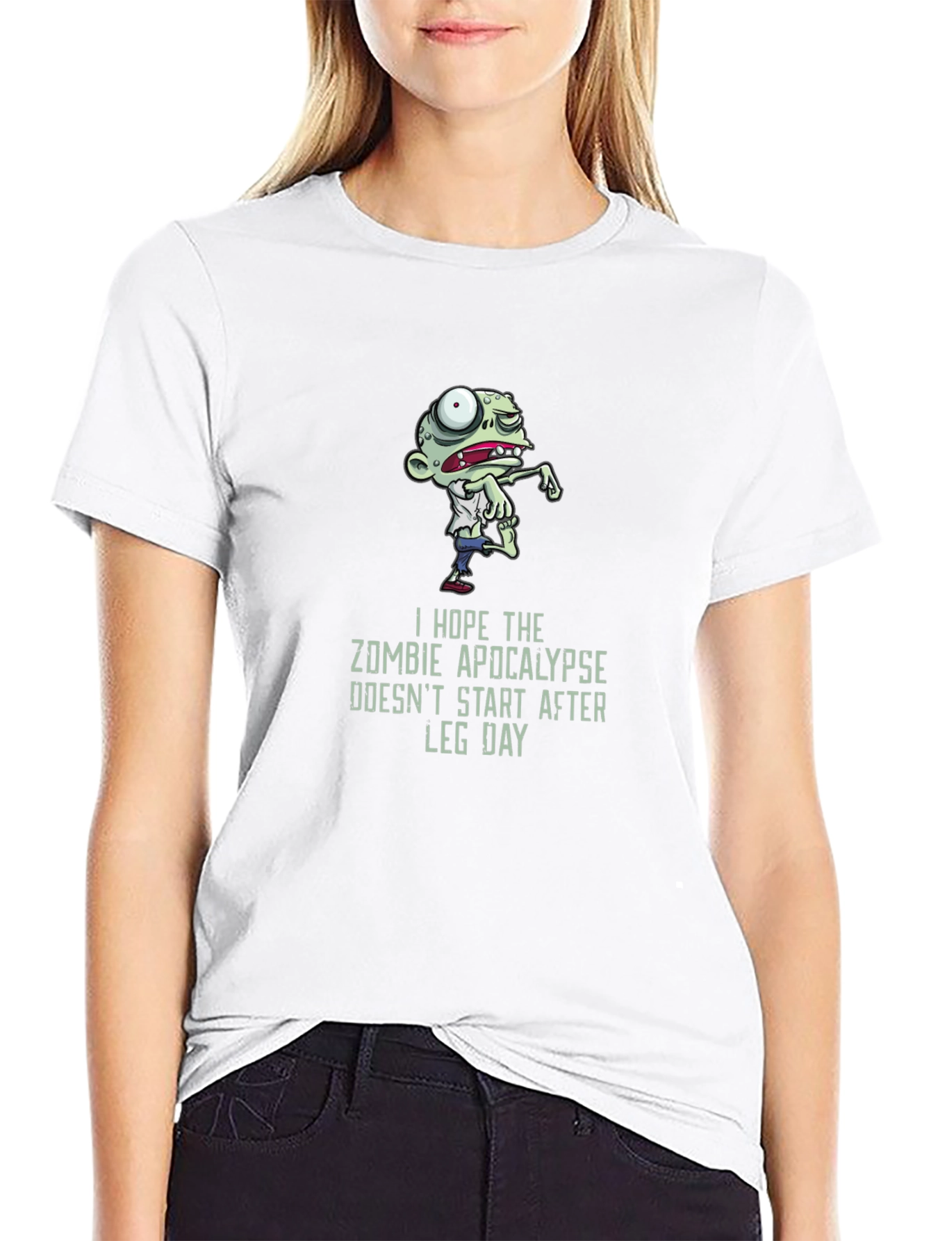 Zombie Apocalypse Leg Day Graphic T-Shirt